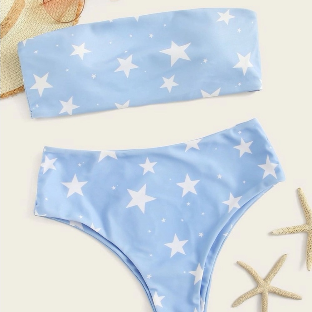 Strapless Star Bikini Set From Shein